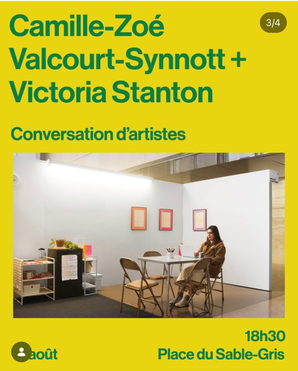 Conversation with CZ Synnot at Place Publique poster